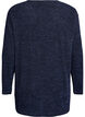 Blouse met lange mouwen en structuur, Blauw, Packshot image number 1