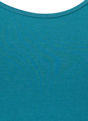 Solide kleur basis top in katoen, Brittany Blue, Packshot image number 2