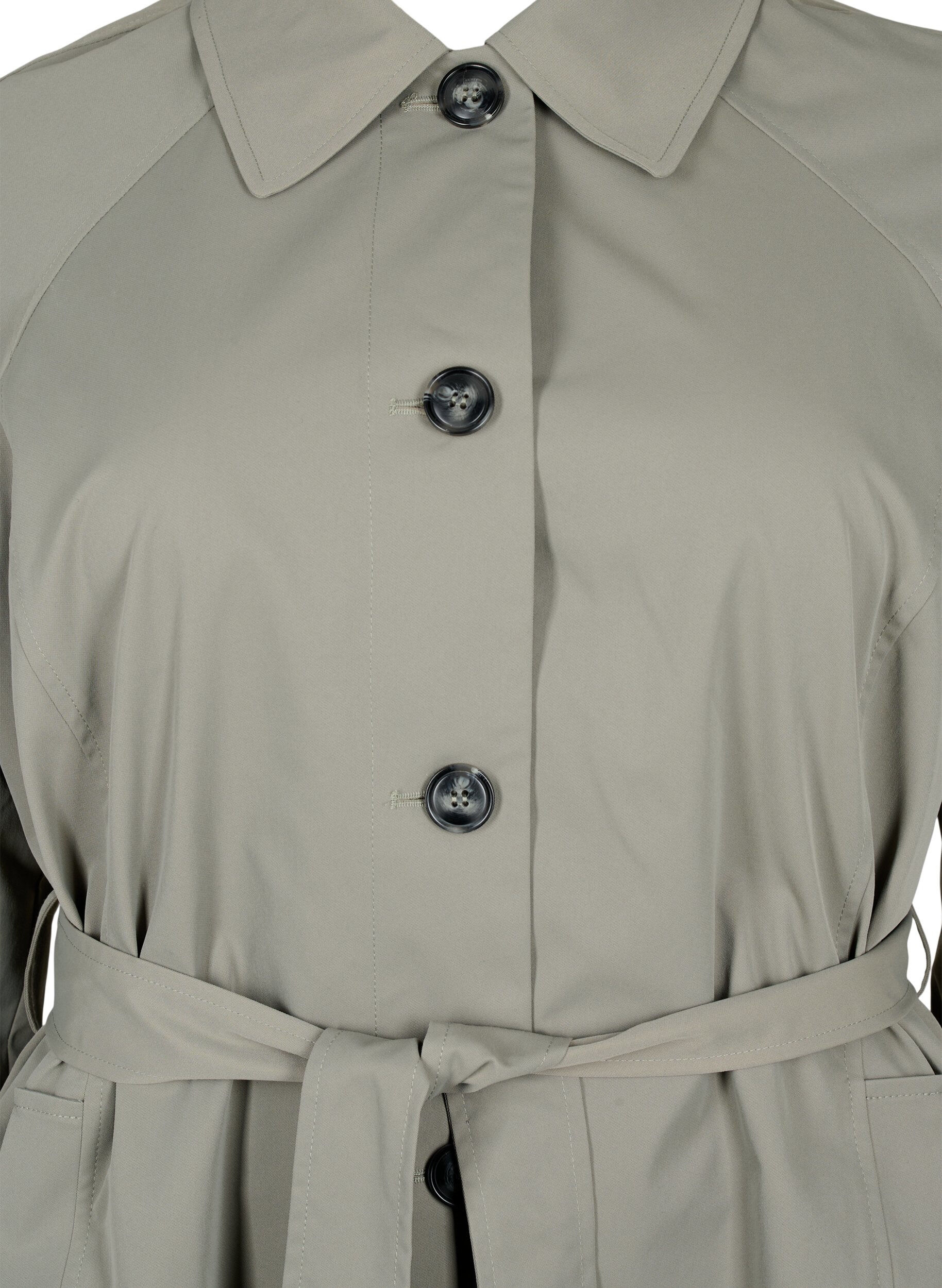 Zizzi Trench avec poches et ceinture, Sea Spray, Packshot image number 2