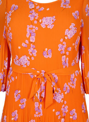 Robe plissée imprimée avec lien à nouer, Exuberance Flower, Packshot image number 2