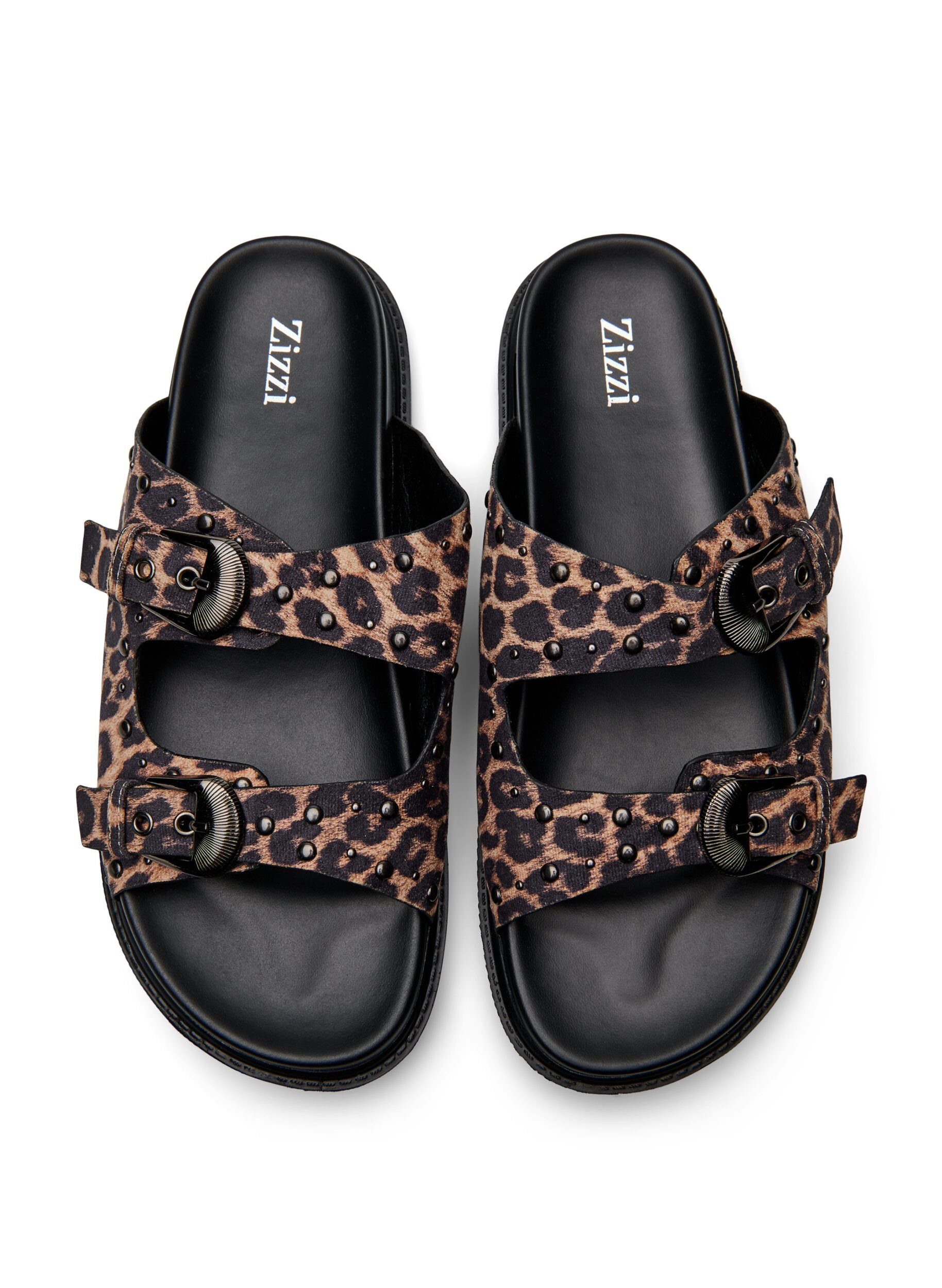 ZizziWide fit - Sandalen met studs, Bruin, Packshot image number 2