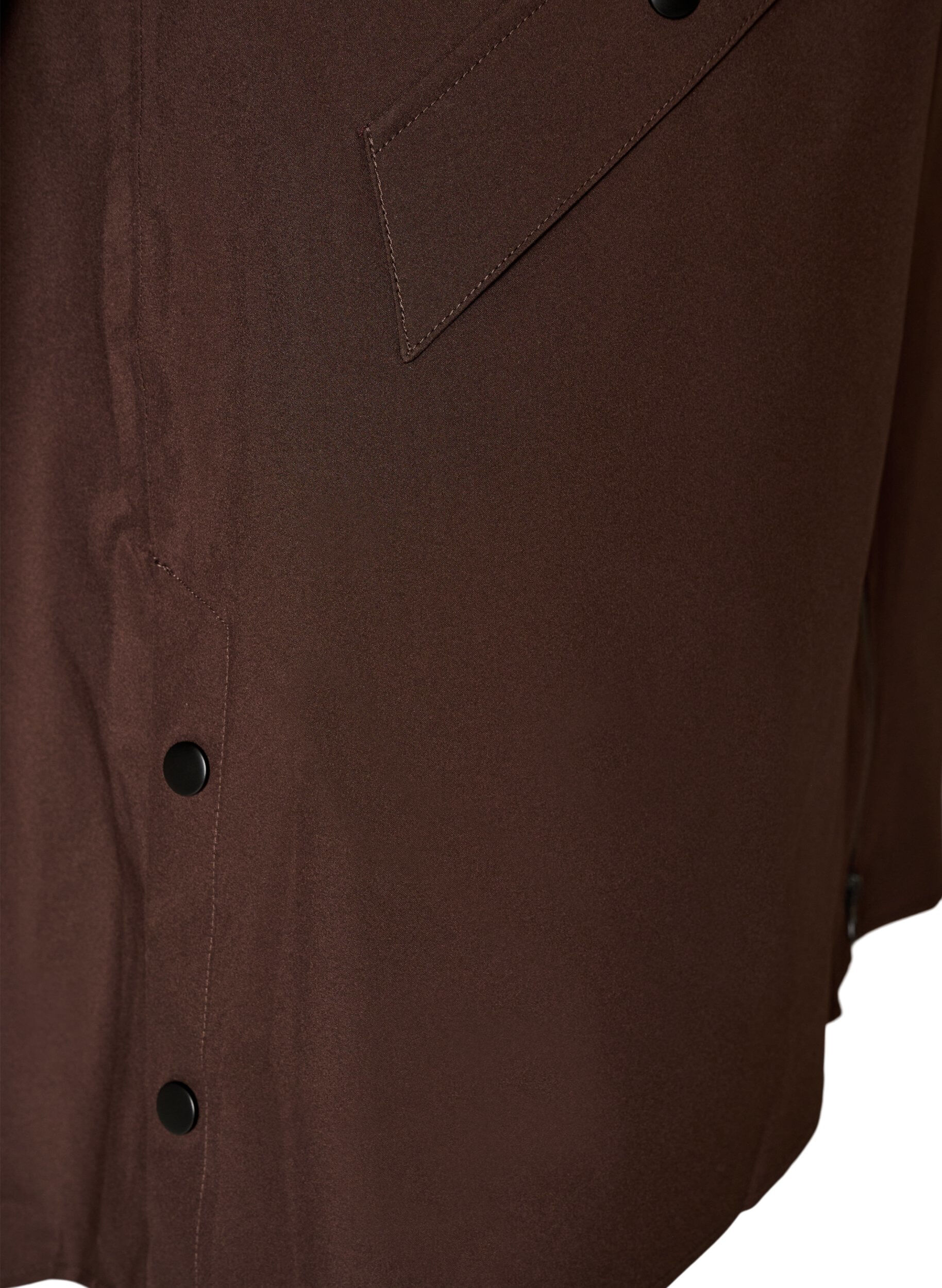 ZizziRegenjas met zakken en capuchon, Bruin, Packshot image number 3