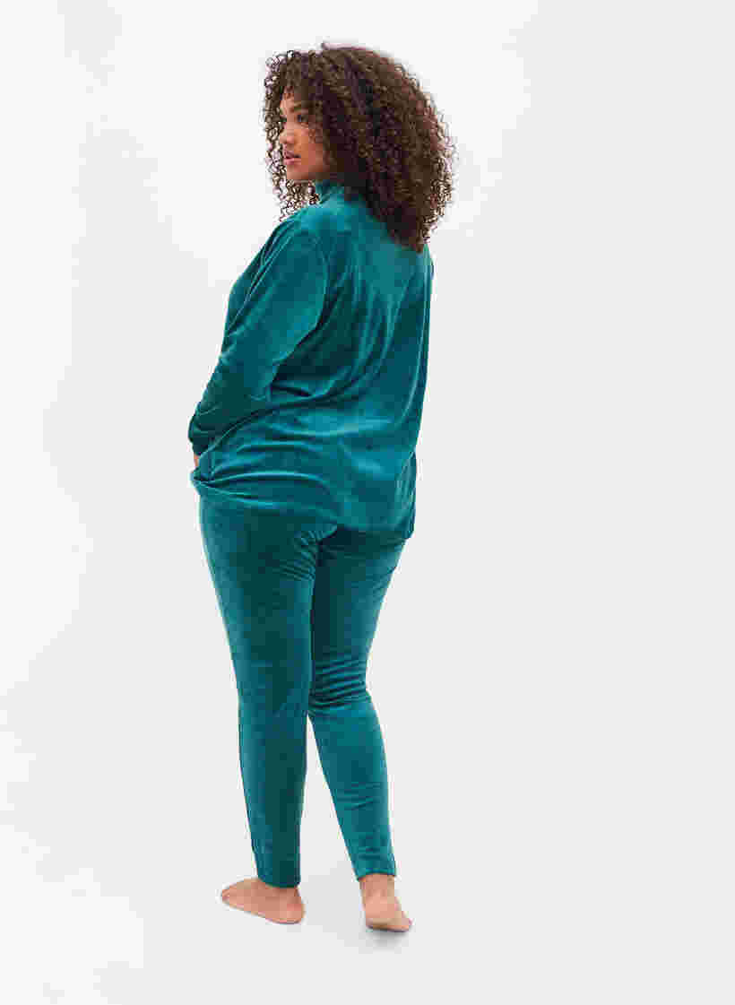 Legging uni en velours, Ponderosa Pine, Model
