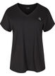 T-shirt de sport ample avec col en v, Noir, Packshot image number 0