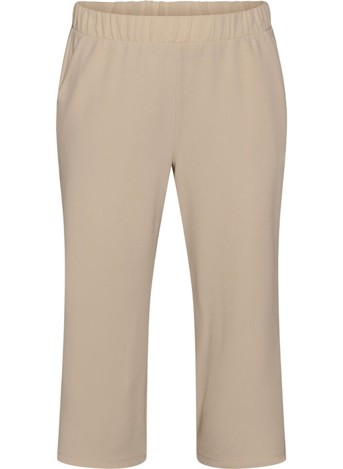 Pantalon ample en longueur 7/8, Beige, Packshot image number 0