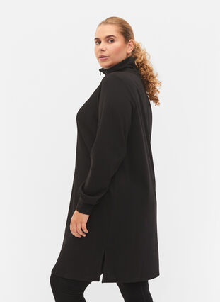 Robe pull-over à col montant, Black, Model image number 1