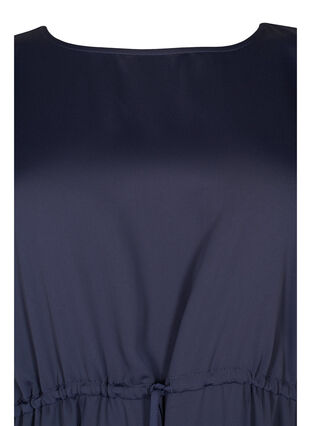 Midi-jurk met korte mouwen en verstelbare taille, Evening Blue, Packshot image number 3
