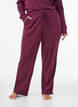 Bas de pyjama en coton biologique avec broderie ajour&eacute;e, Bordeaux fonc&eacute;, Model image number 2