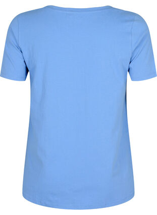 T-shirt en coton uni basique, Blue Bonnet, Packshot image number 1