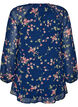 Tunique imprim&eacute;e florale en coupe A, Bleu, Packshot image number 1