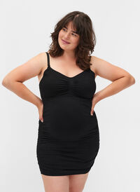 Haut de grossesse sans couture avec fonction allaitement, Black, Model