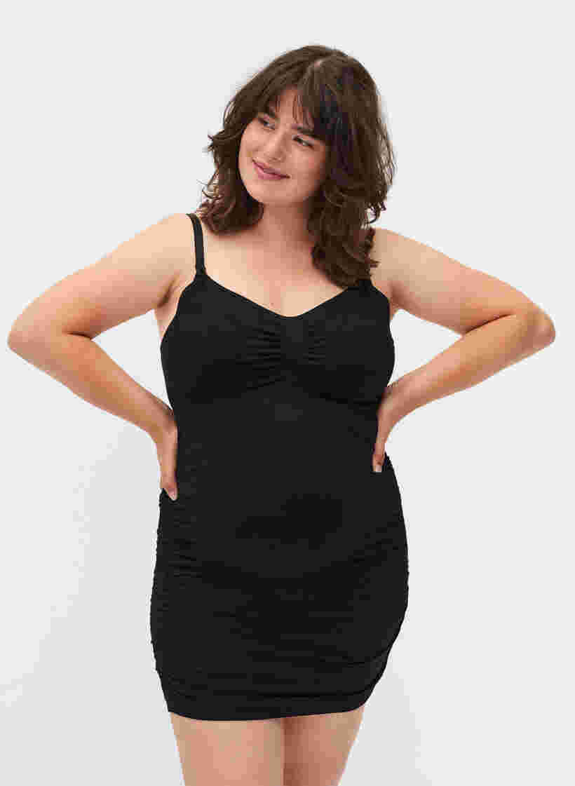 Haut de grossesse sans couture avec fonction allaitement, Black, Model image number 0