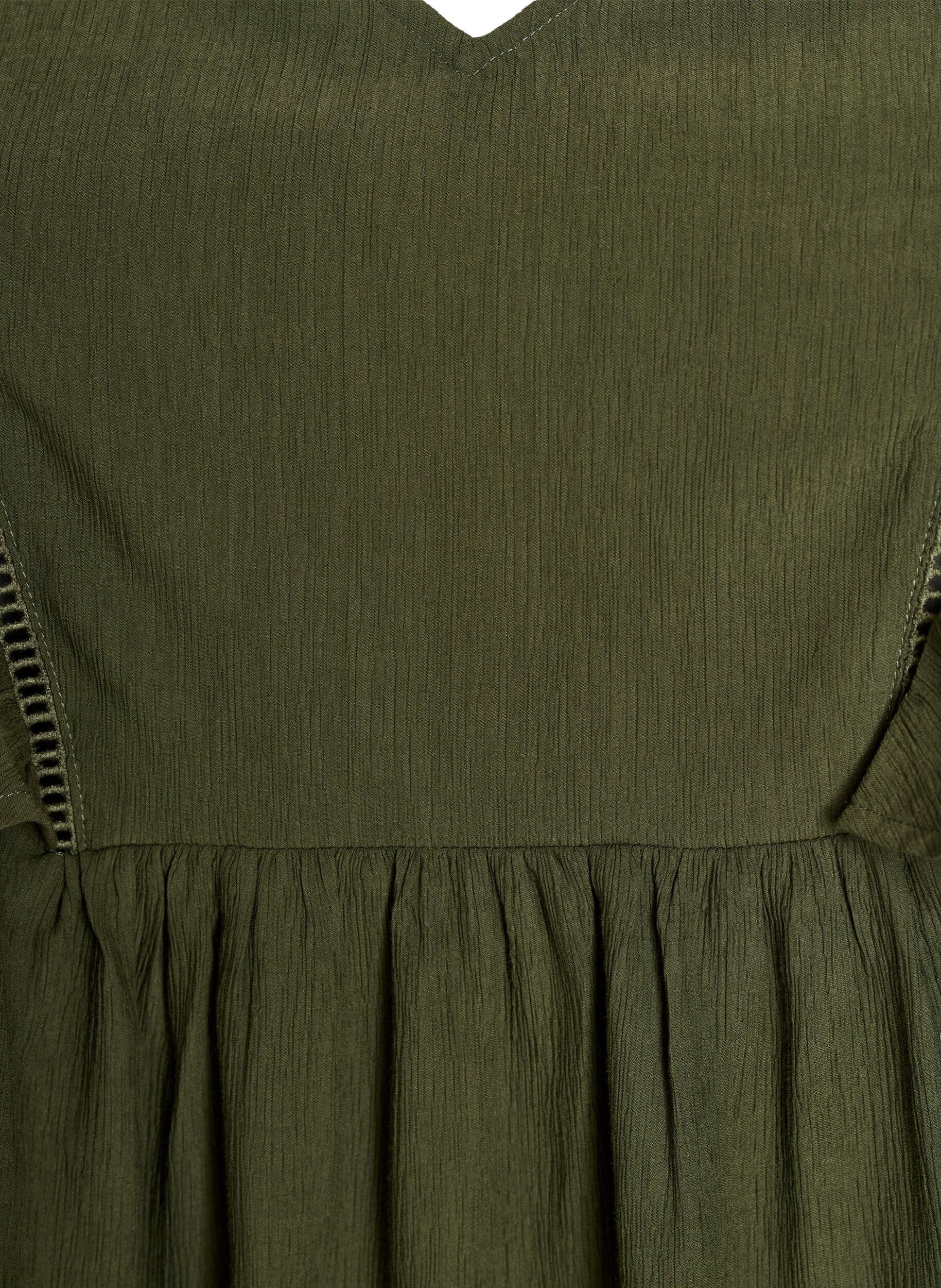 ZizziBlouse met korte mouwen met ruches, Groen, Packshot image number 2