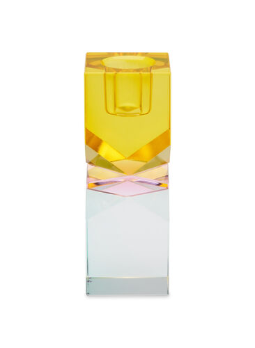 Bougeoir en verre de cristal, Gul/Pink/Mint, Packshot image number 0