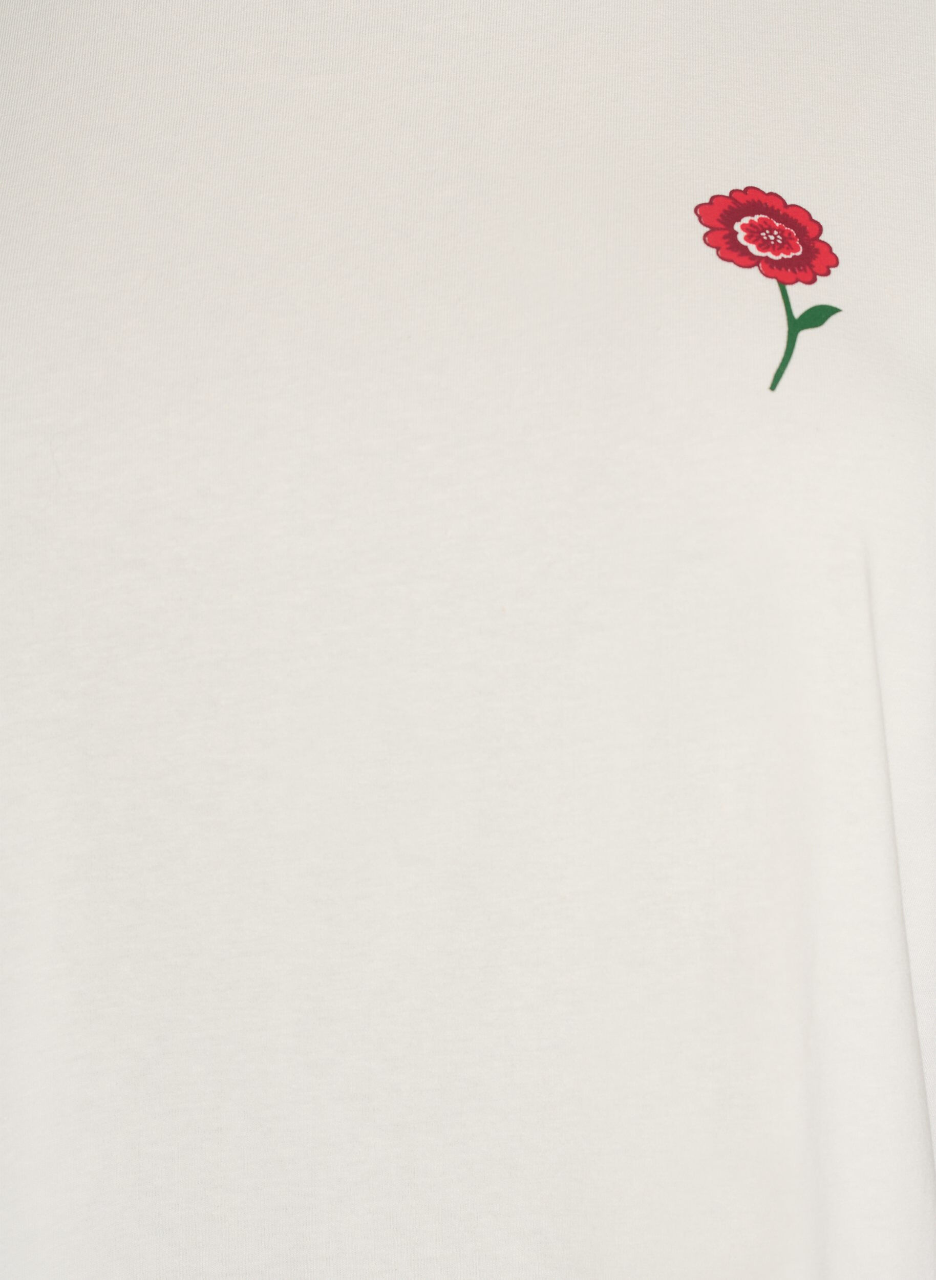 ZizziLosse pasvorm katoenen nacht T-shirt met printdetail, Vanille, Packshot image number 2