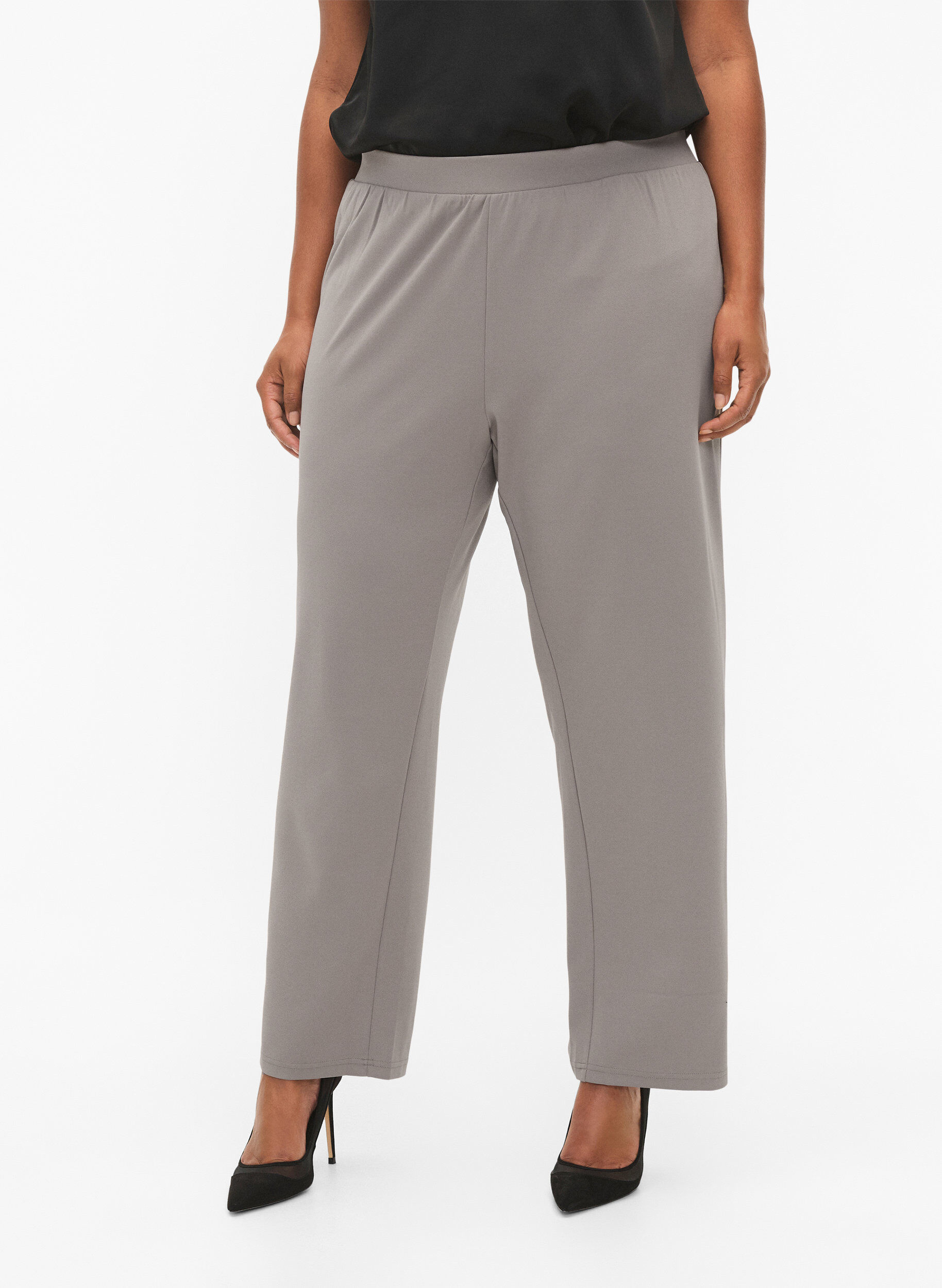 Zizzi FLASH - Pantalon &agrave; coupe droite, Beige, Model image number 2