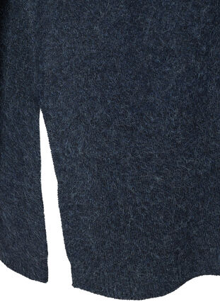 Poncho en tricot chiné avec col roulé et fente, Night Sky Mel., Packshot image number 3