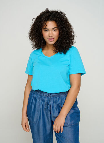 T-shirt basique, River Blue, Model image number 0