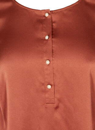 Blouse à manches longues avec boutons féminins, Russet, Packshot image number 2