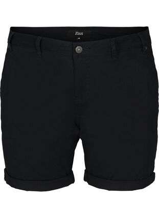 Short en coton avec poches, Black, Packshot image number 0