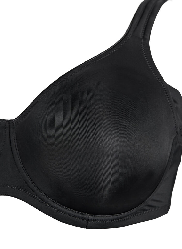 Comfort-bh met beugel en voorgevormde cups, Zwart, Packshot image number 2