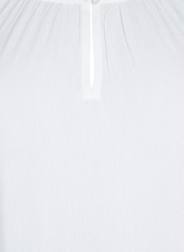 Tunique en viscose à manches 3/4, Blanc, Packshot image number 2