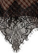 Jupe midi &agrave; carreaux avec bordure en dentelle, Marron, Packshot image number 3