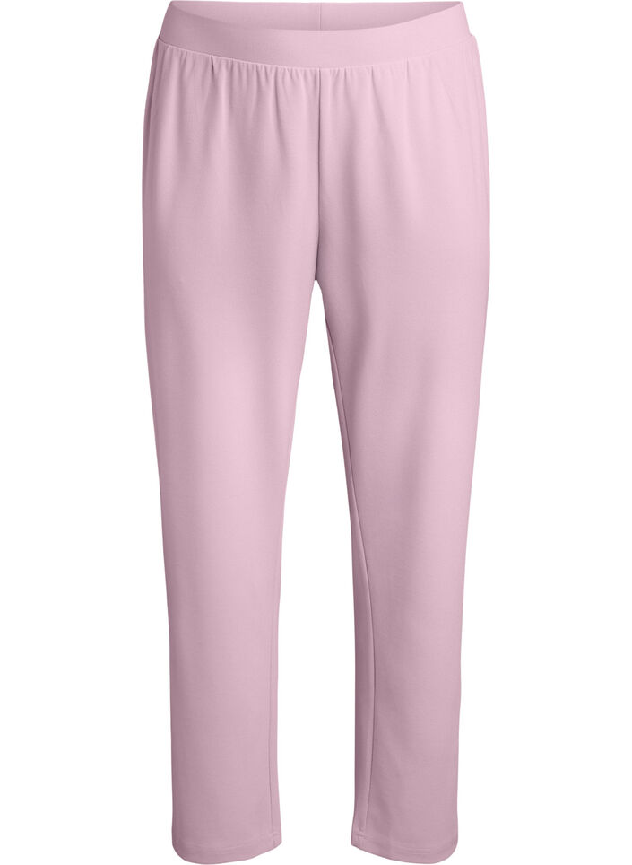 Pantalon &agrave; coupe droite, Rose poudr&eacute;e, Packshot image number 0