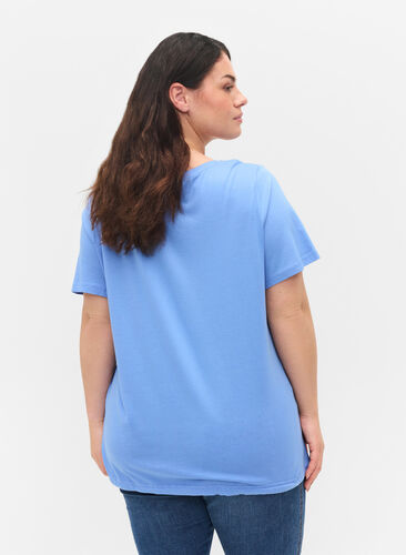 T-shirt à manches courtes avec bas réglable, Ultramarine, Model image number 1