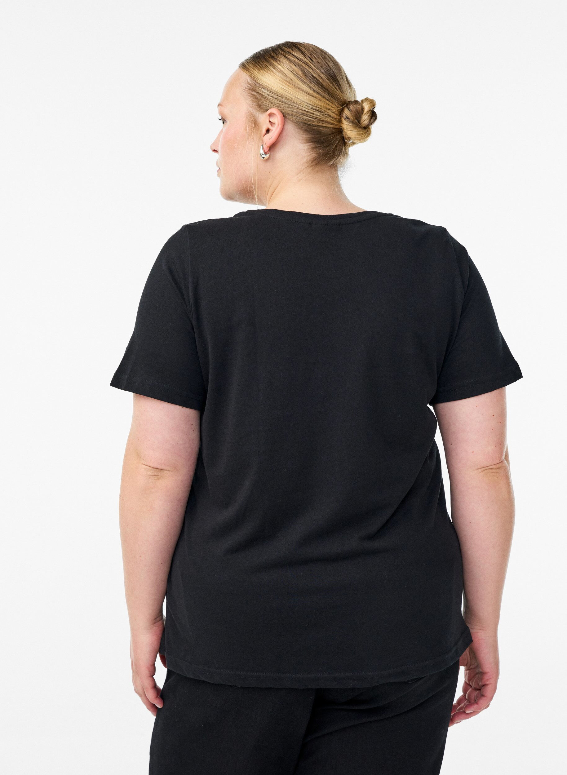 ZizziFLASH - T-shirt met motief, Zwart, Model image number 2