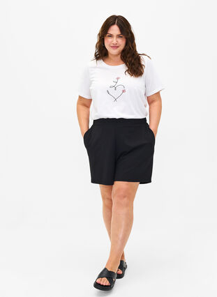 FLASH - T-shirt met motief, Bright White Heart, Model image number 2