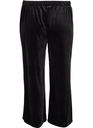 Pantalon en velours avec jambes larges, Black, Packshot image number 1