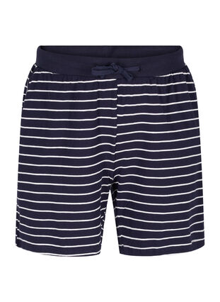 Short en coton avec poches, Blue Stripe, Packshot image number 0