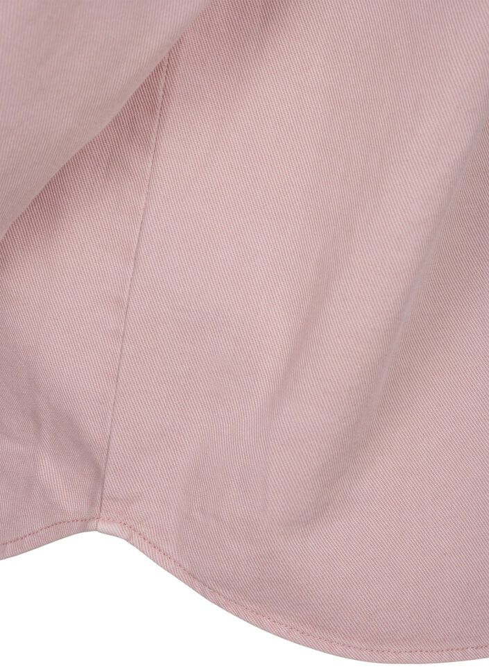 Chemise en jean de couleur unie dotée de poches sur la poitrine, Pale Mauve, Packshot image number 3