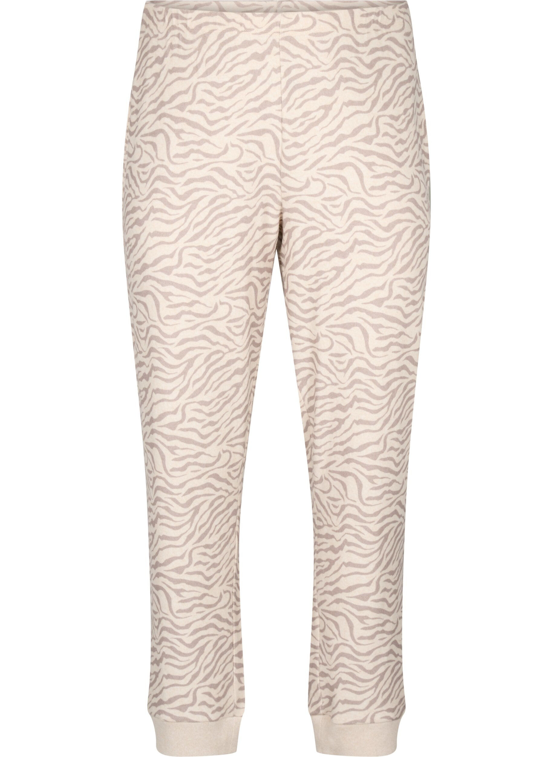 ZizziVelours broek met print, Pink Tint AOP, Packshot image number 0