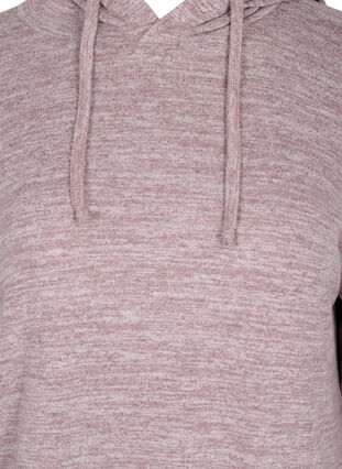 Losse hoodie in viscosemix, Rose Taupe Mel, Packshot image number 2