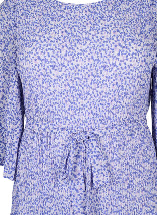 Robe plissée florale avec cordon de serrage, Small Flower AOP, Packshot image number 2