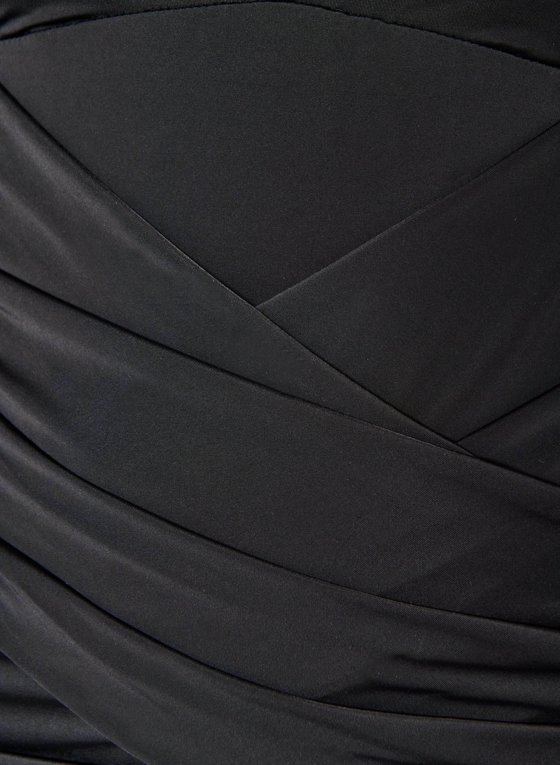 ZizziMaillot de bain &agrave; d&eacute;tail crois&eacute; en drap&eacute;, Noir, Packshot image number 2