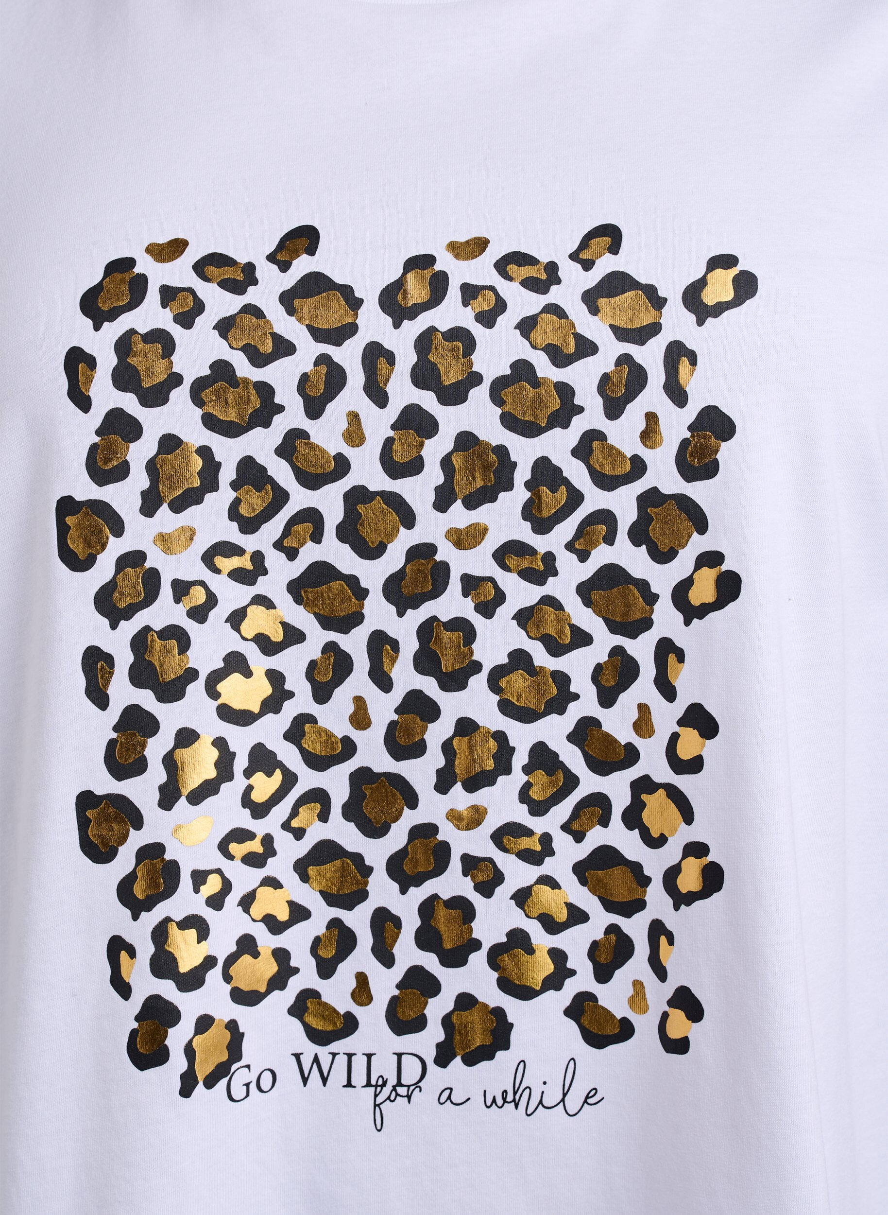 ZizziT-shirt met luipaardprint, Bright White w. Leo, Packshot image number 2