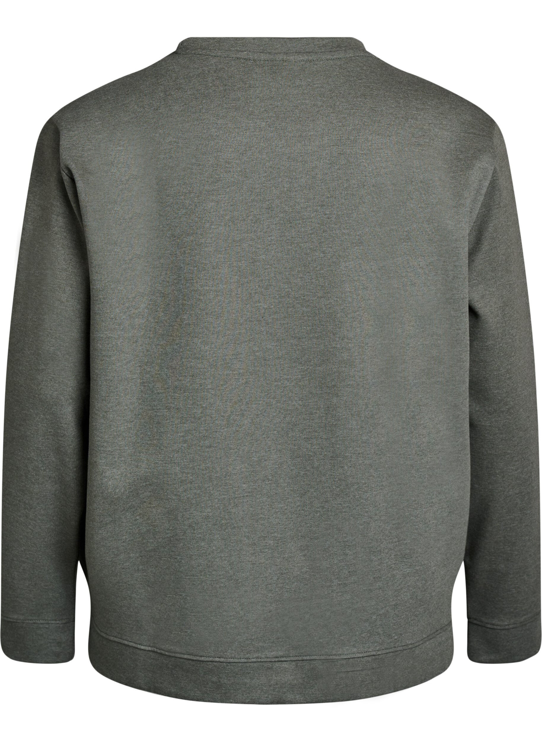 ZizziSweatshirt met ronde hals, Groen, Packshot image number 1