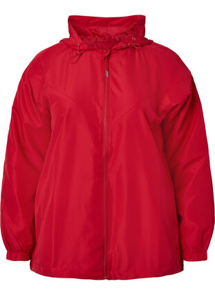 Veste courte avec capuche et bas réglable, Tango Red, Packshot image number 0