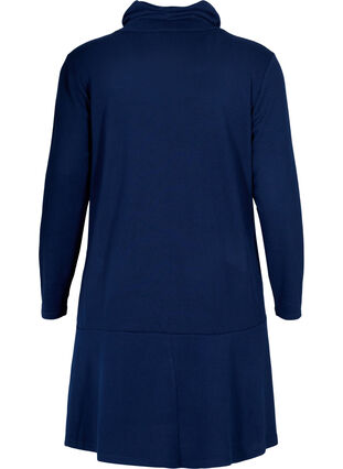 Robe en jersey avec col montant et poches, Dress Blues Mel., Packshot image number 1