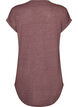 Chemise de nuit &agrave; manches courtes avec imprim&eacute; de texte, Bordeaux fonc&eacute;, Packshot image number 1
