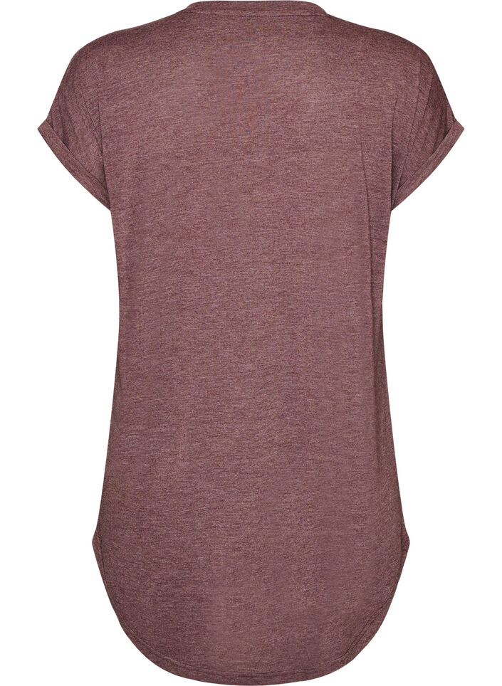 Chemise de nuit &agrave; manches courtes avec imprim&eacute; de texte, Bordeaux fonc&eacute;, Packshot image number 1