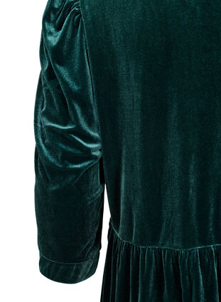 Robe en velours avec col à volants et manches 3/4., Scarab, Packshot image number 3