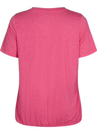 T-shirt mélangé avec bord élastiqué, Beetroot Purple Mél, Packshot image number 1