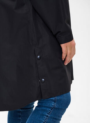 Imperméable avec poches et capuche, Black, Model image number 2