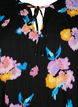 Robe à manches courtes bouffantes et à imprimé floral, Black w. flower AOP, Packshot image number 2