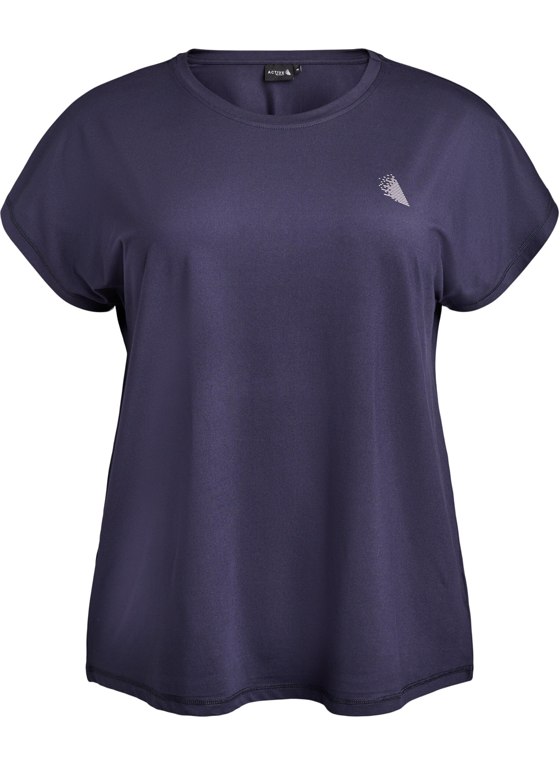 Zizzi T-shirt de sport couleur unie, Bleu, Packshot image number 0