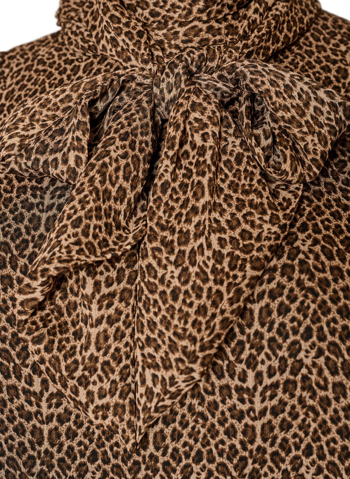 Blouse sans manches &agrave; col montant avec un n&oelig;ud, Marron, Packshot image number 2